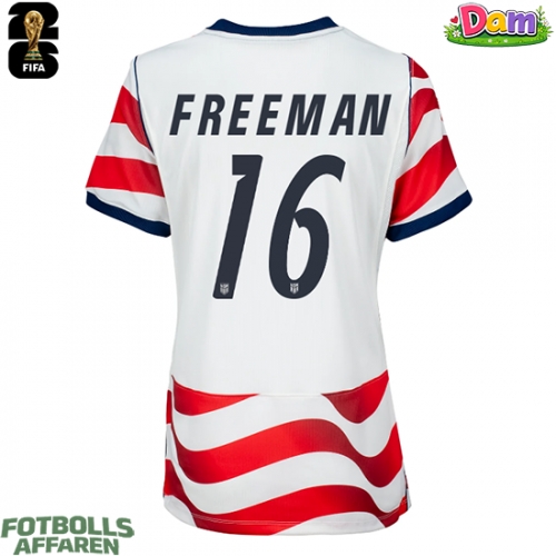 Förenta stater Alex Freeman #16 Hemmatröja Kvinnor VM 2026 Kortärmad
